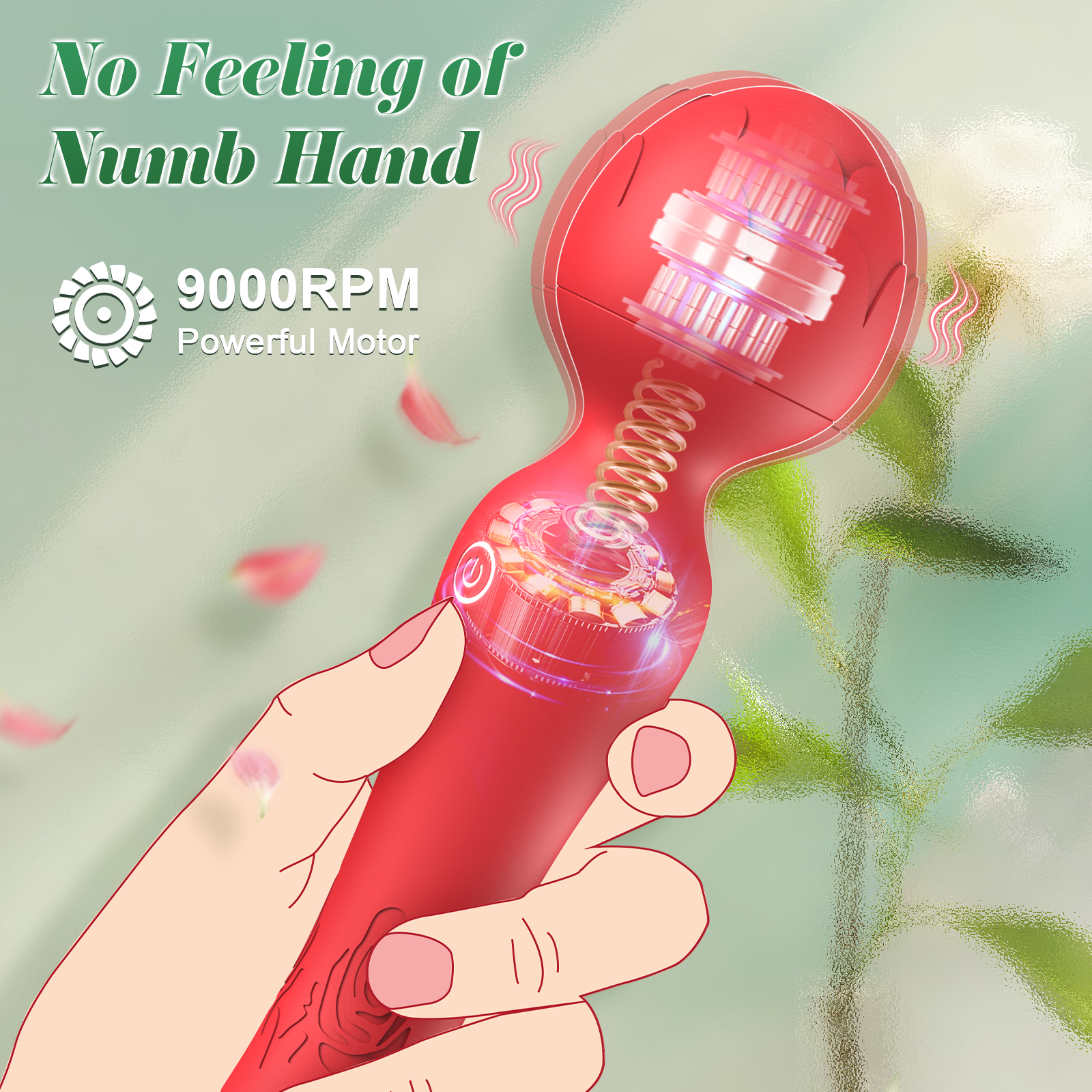 Wand Vibrator Rose Sex Toy