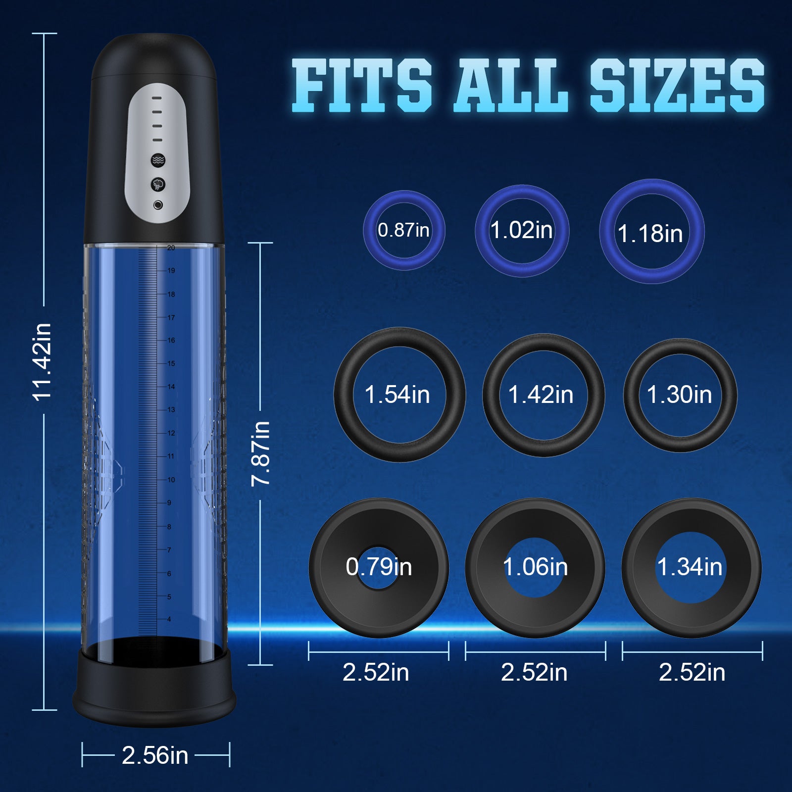 Electric Penis Pump Sex Toys - Automatic Penis Vacuum Enlargement Pump with 4 Suction Intensities, Digital Display & Powerful Suction, Rechargeable Adult Toys Training for Men Stronger Bigger Erection