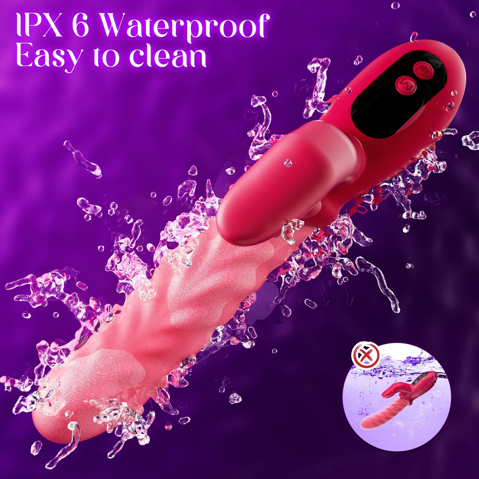 Thrusting Dildo Vibrator for Women