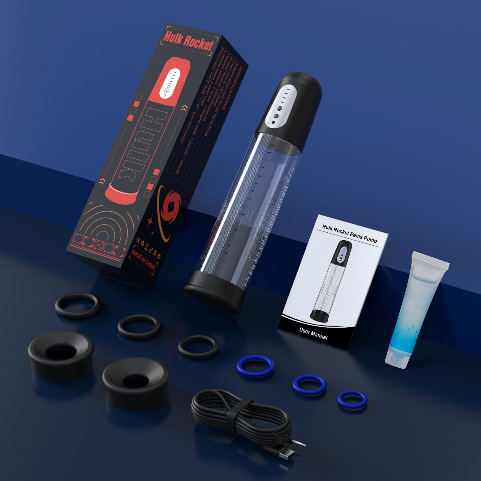 Electric Penis Pump Sex Toys - Automatic Penis Vacuum Enlargement Pump with 4 Suction Intensities, Digital Display & Powerful Suction, Rechargeable Adult Toys Training for Men Stronger Bigger Erection