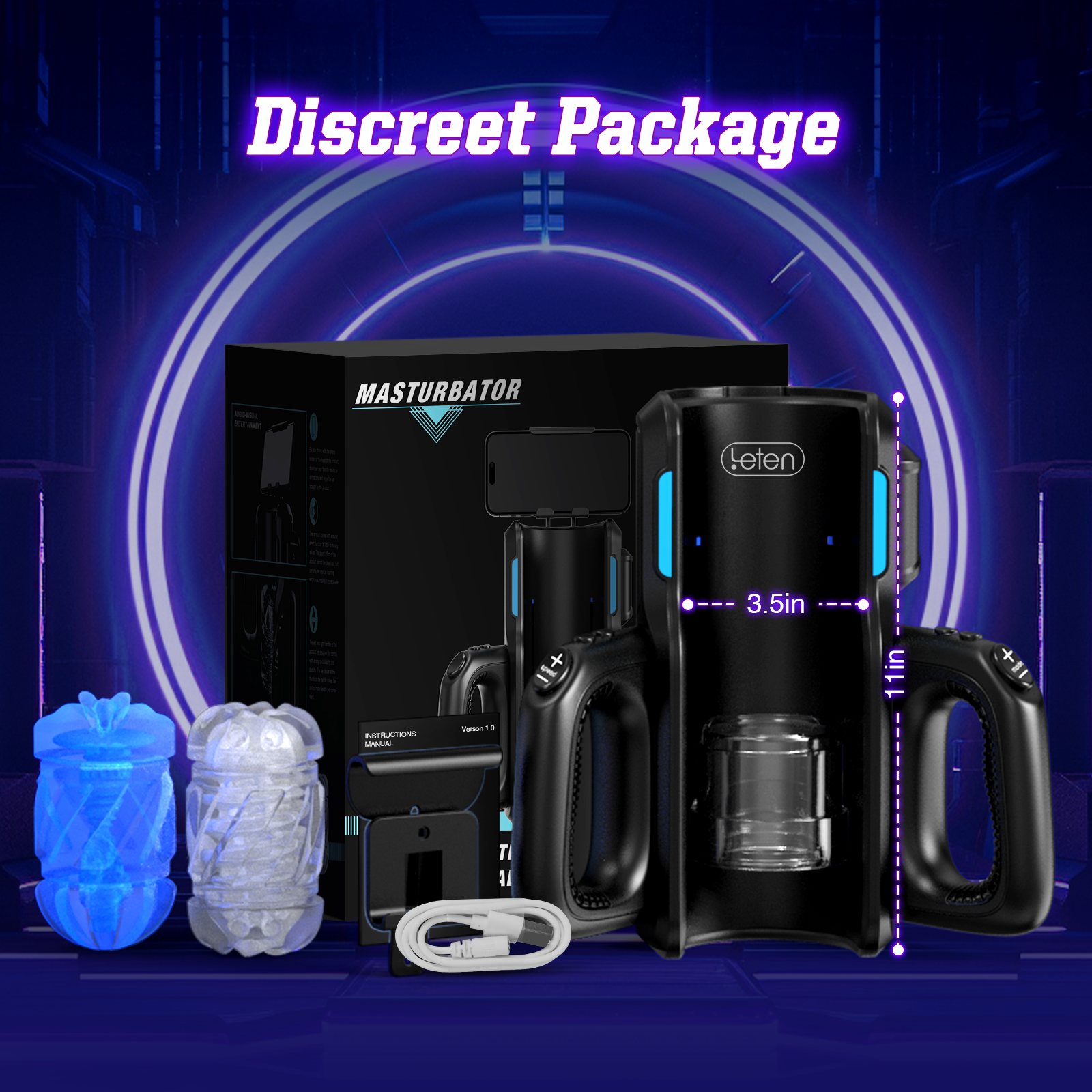 Sex Toys for Men Male Masturbator-Automatic Electric Male Sex Toys with 12times/s Thrusting, Men Sex Toys Adult Toys with Phone Holder and 2 Soft Silicone Pocket Pussy Hand Free Penis Training Stroker