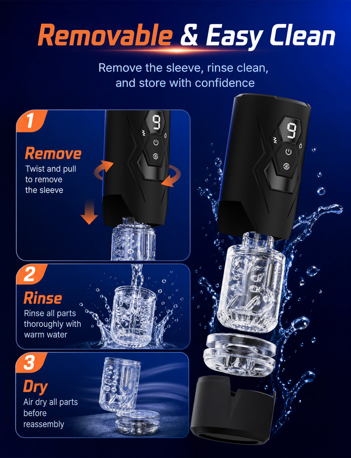 Mesterstar App-Controlled Automatic Male Masturbator with Thrusting & 360° Rotation