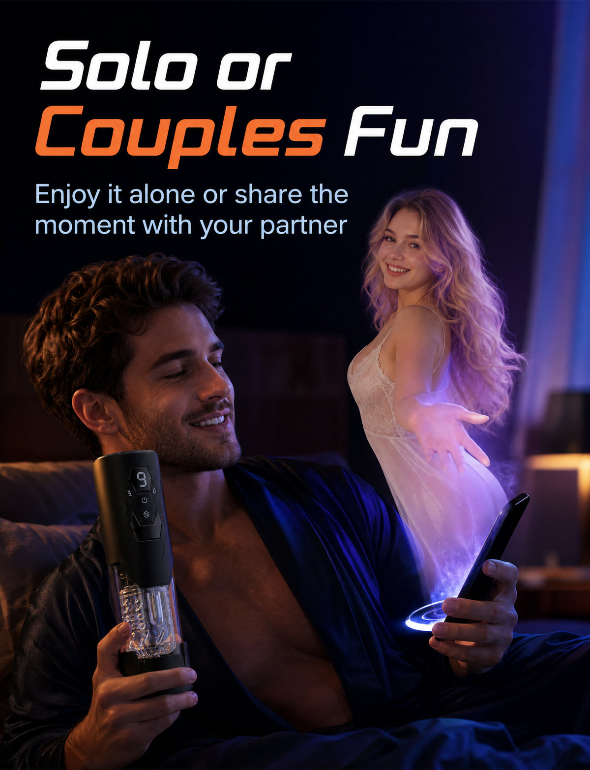 Mesterstar App-Controlled Automatic Male Masturbator with Thrusting & 360° Rotation