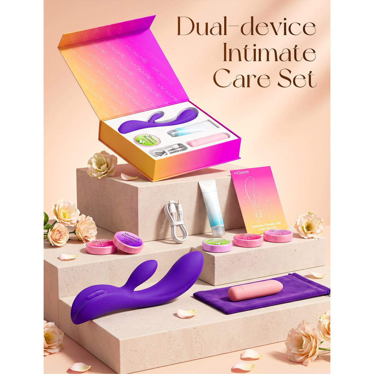 MOIAME Rabbit Vibrator Set with Mini Bullet Massager
