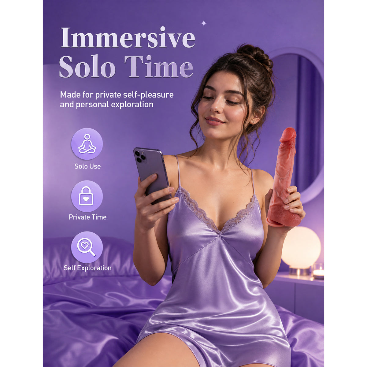 Mesterstar App-Controlled Thrusting Vibrator with Suction Cup