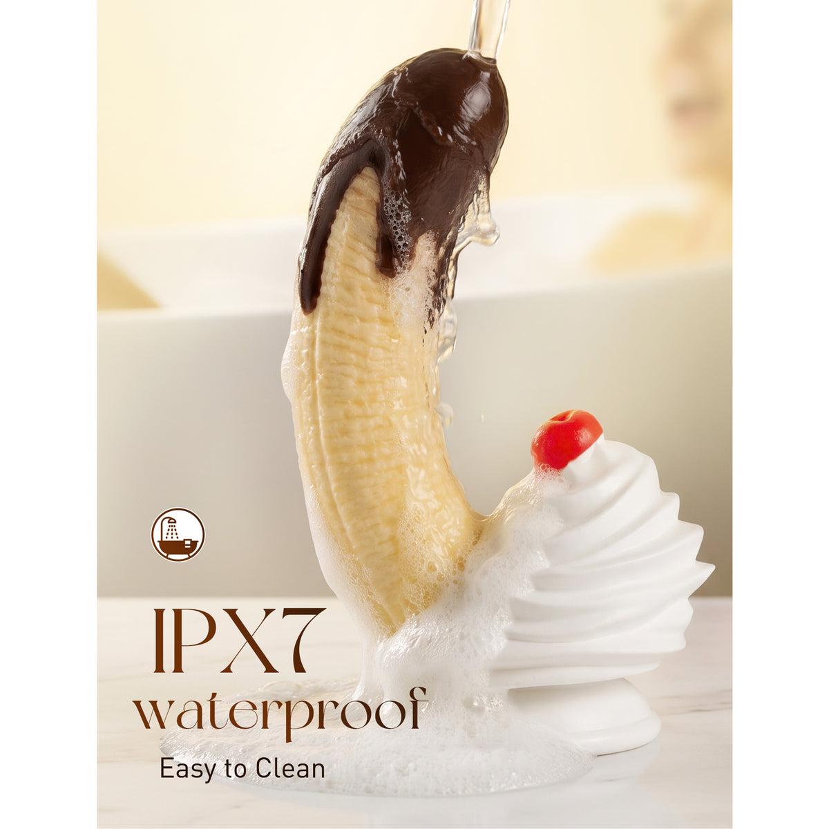 MoiAme Banana Silicone Dildo with Suction Cup