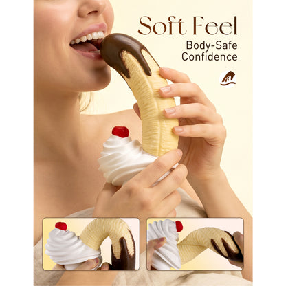 MoiAme Banana Silicone Dildo with Suction Cup
