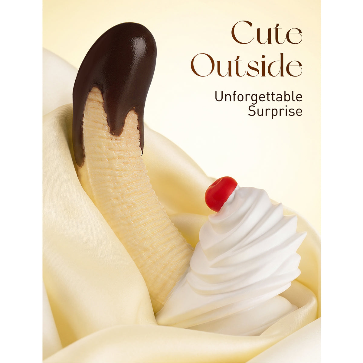 MoiAme Banana Silicone Dildo with Suction Cup