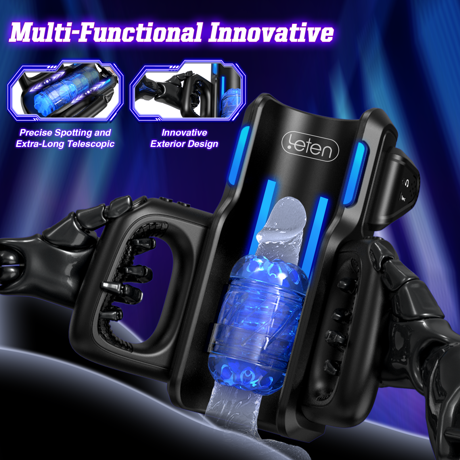 Sex Toys for Men Male Masturbator-Automatic Electric Male Sex Toys with 12times/s Thrusting, Men Sex Toys Adult Toys with Phone Holder and 2 Soft Silicone Pocket Pussy Hand Free Penis Training Stroker