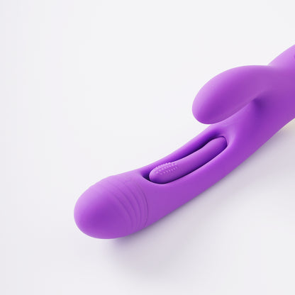 Vibrator Dildo Rabbit Sex Toys -LOVENOTE G Spot Vibrator Massager for Women Clitoral Nipple Stimulation, 3 in 1 Sex Toys with 14 Vibration & 7 Tongue Licking Flapping, Adult Product