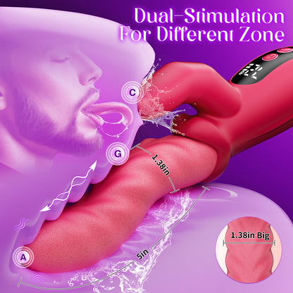 Thrusting Dildo Vibrator for Women