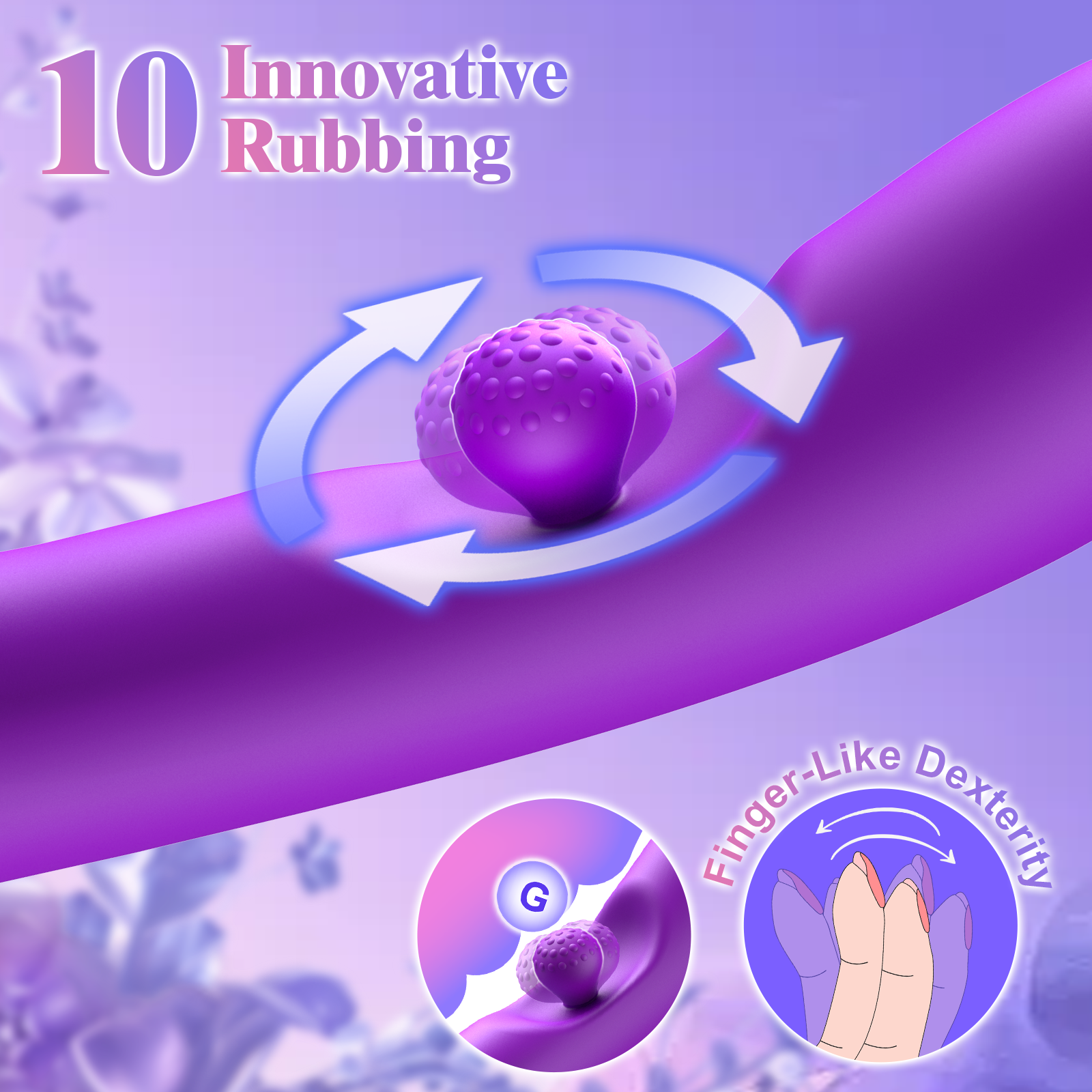 G Spot Vibrator Sex Toys-3 in 1 Adult Sex Toys 360° Rotation Vibrators with 10 Rubbing & 7 Vibrating & 7 Massaging, Waterproof Clitoral Stimulator Dildo Rabbit Vibrator Women Sex Toy