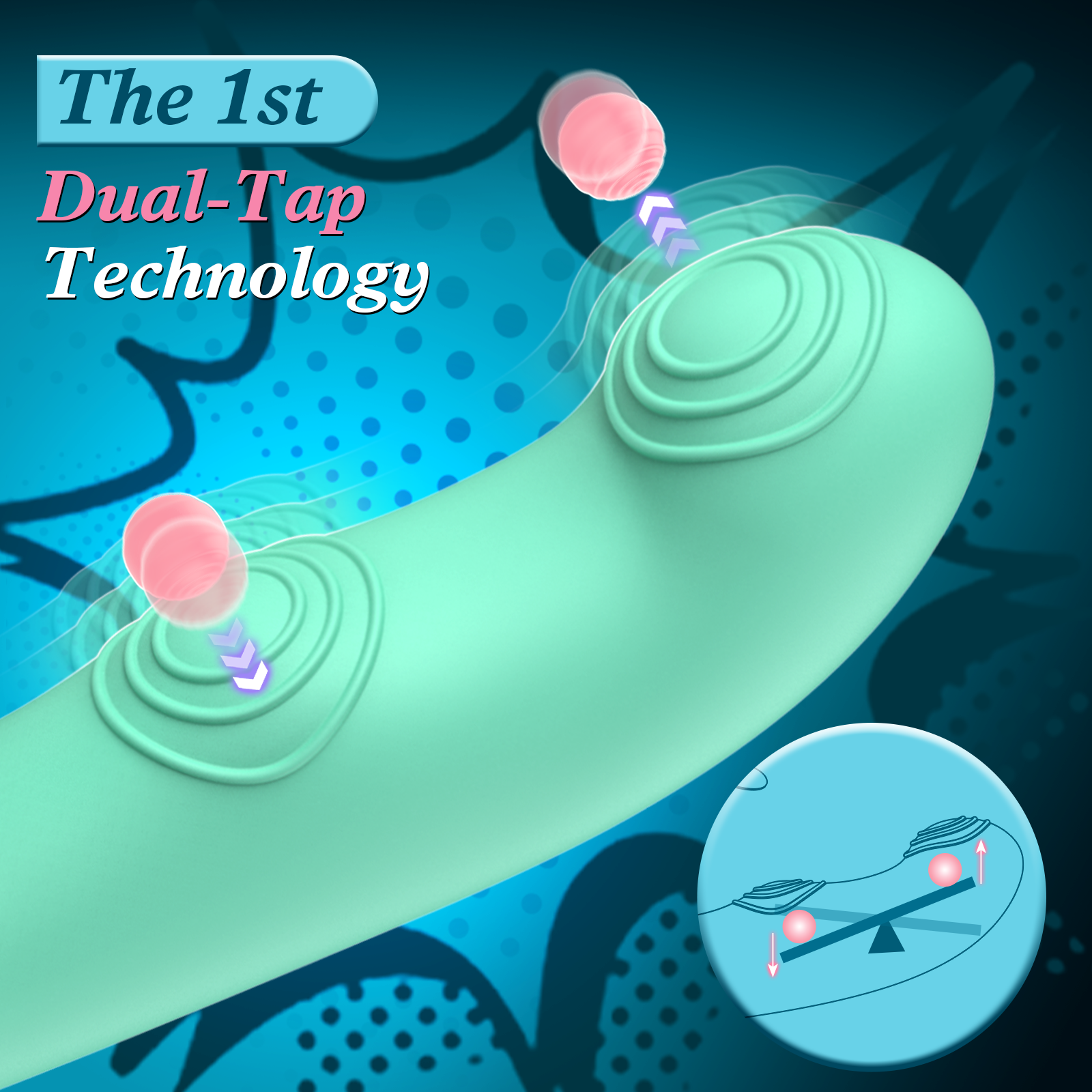 Rabbit G-Spot Vibrator Sex Toy - Clitoral Vibrator Dildo Sex Toys for Women Clitoral Nipple, 3 in 1 Vibrator with 10 Tapping & 7 Vibration, Sex Toy G-Spot Dual Tapping Vibrator for Female and Couple