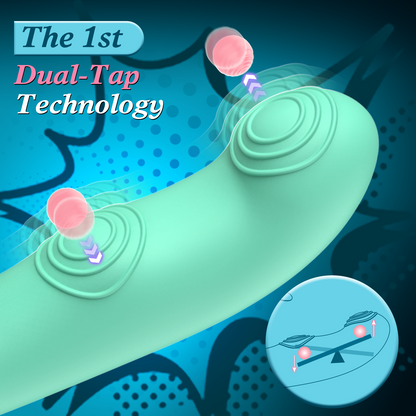 Rabbit G-Spot Vibrator Sex Toy - Clitoral Vibrator Dildo Sex Toys for Women Clitoral Nipple, 3 in 1 Vibrator with 10 Tapping & 7 Vibration, Sex Toy G-Spot Dual Tapping Vibrator for Female and Couple