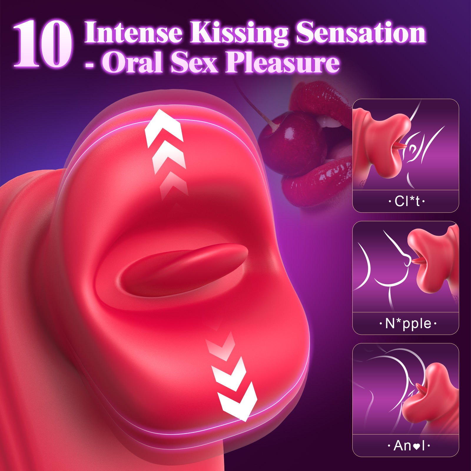 Rose Vibrator Women Sex Toys - G Spot Mouth Vibrators with 10 Biting Licking Vibrating & 10 Thrusting Modes Clitoral Anal Nipple Thrusting Dildo Stimulator Pleasure Tools Adult Sex Toy for Female