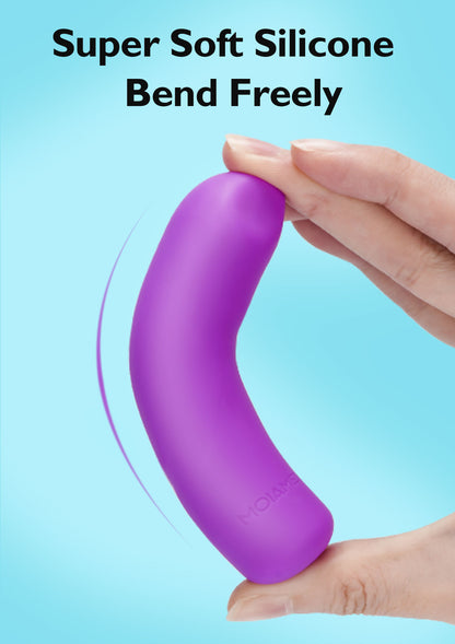 Small Bullet Vibrator for Women: Waterproof Mini Clit Vibrator with 10 Modes, Full Silicone Vibrating Finger Massager for G Spot Nipple, Female Rechargeable Lipstick Vibe Sex Toy, Purple
