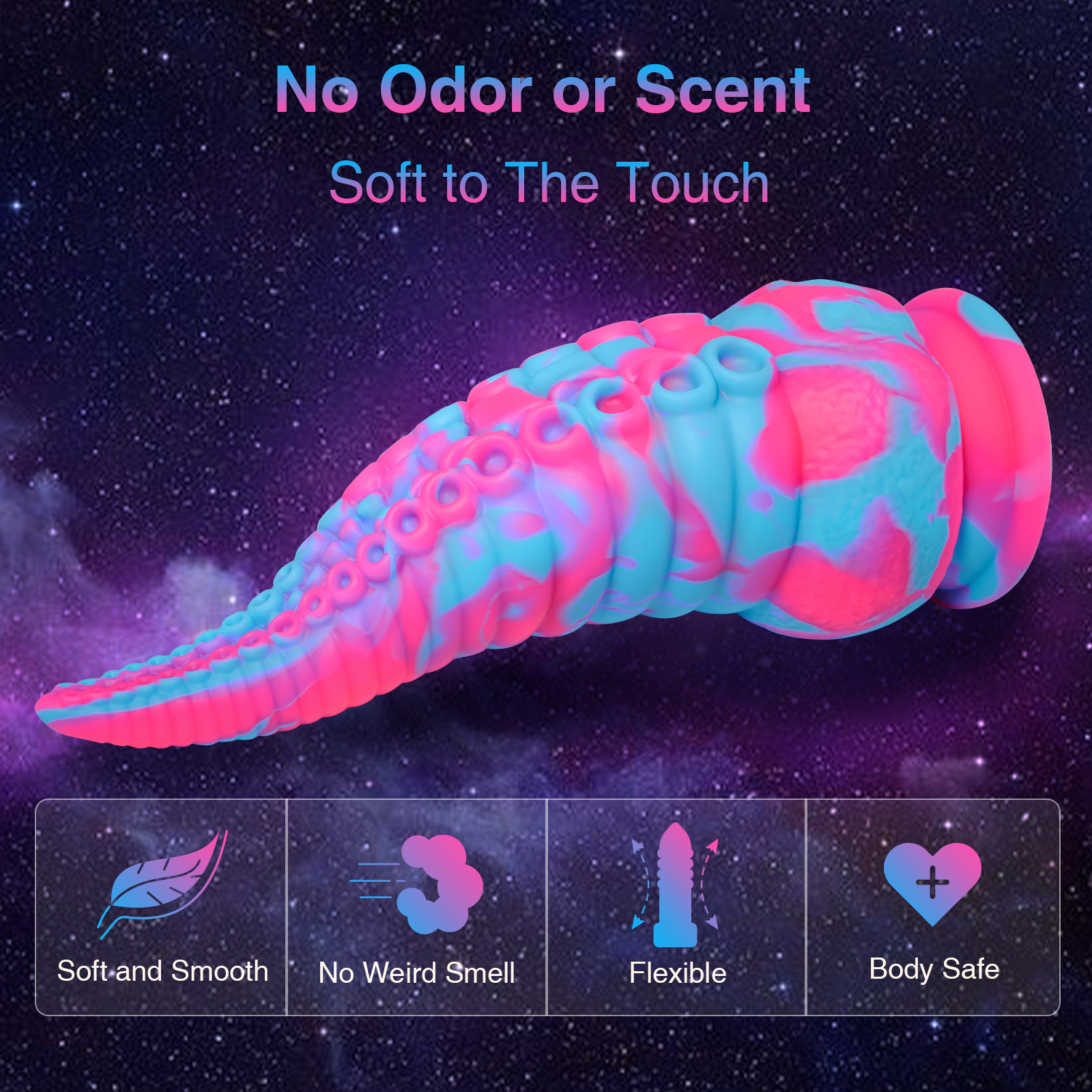Monster Dildo Tentacle Adult Toy: Big Thick Dildos with Suction Cup for Women, Huge Fantasy Dildo with Octopus-Shape, 8.7” Silicone Giant Dildo