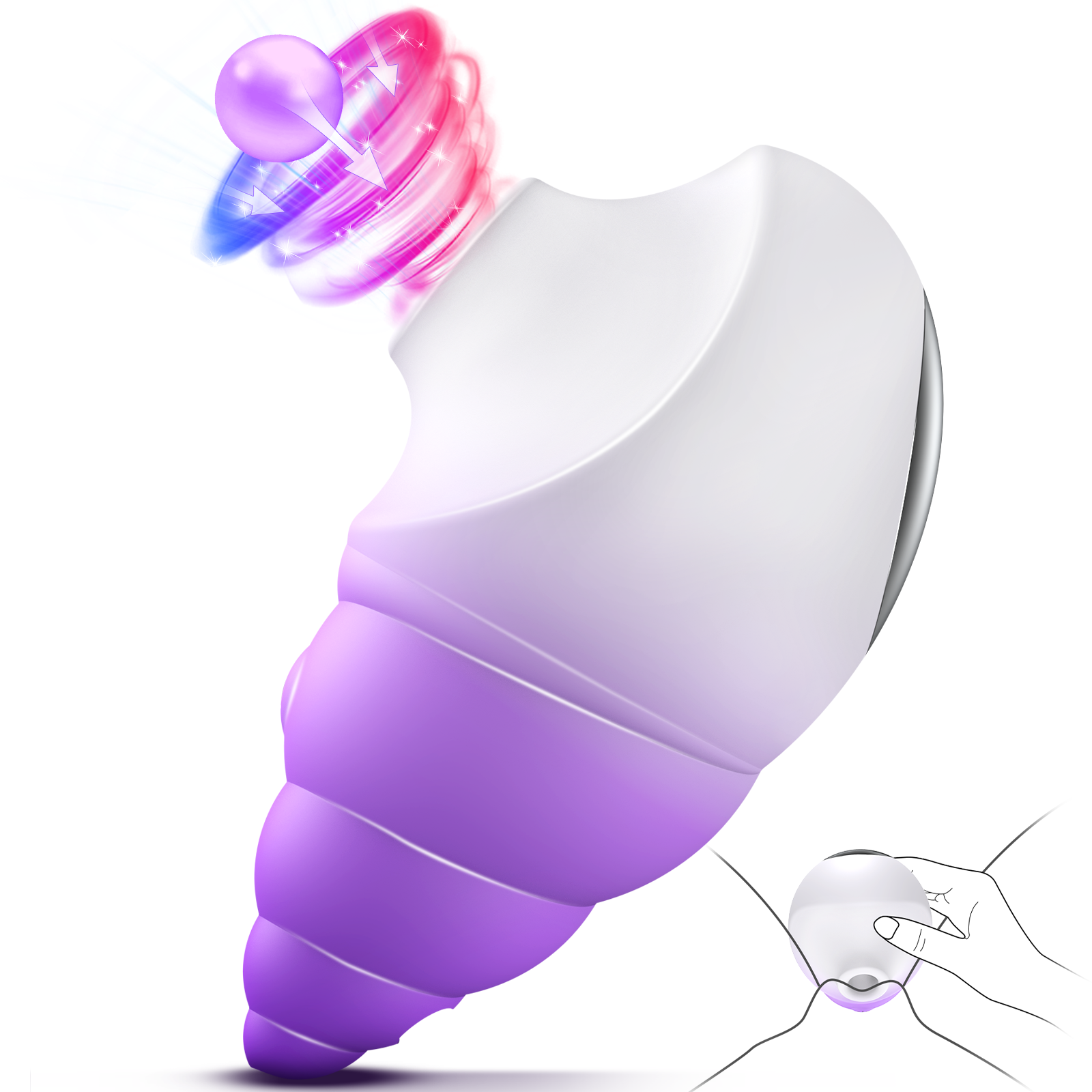 Sucking Vibrator Women Sex Toys - Bszone Conch Adult Sex Toys Clitoral Nipple Suction Vibrators with 10 Sucking Modes, Wide Opening Sucker Rose Mini Vibrater for Female Couples Adult Sex Games