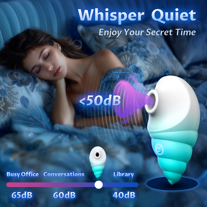 Sucking Vibrator Women Sex Toys - Bszone Conch Adult Sex Toys Clitoral Nipple Suction Vibrators with 10 Sucking Modes, Wide Opening Sucker Rose Mini Vibrater for Female Couples Adult Sex Games