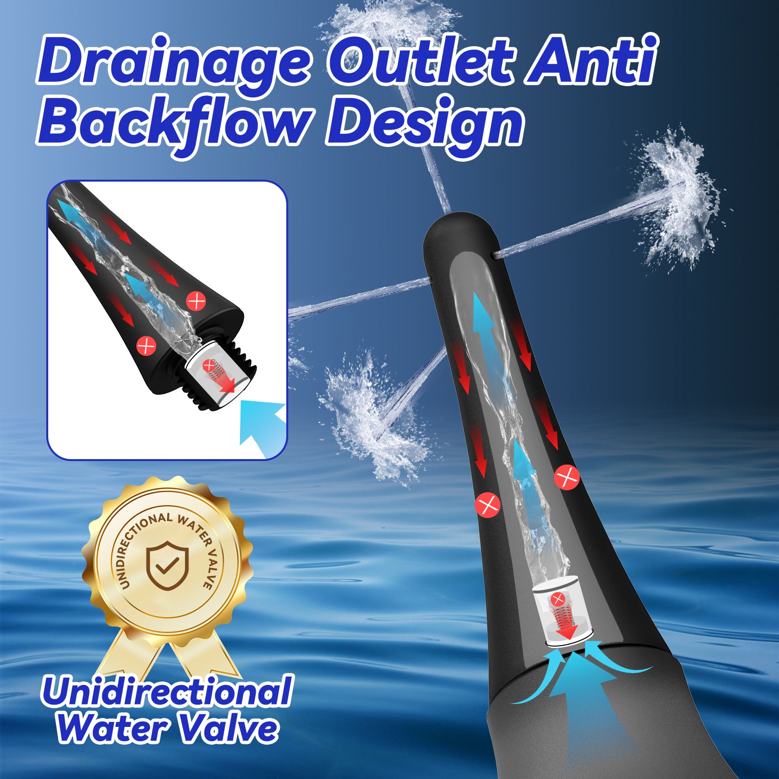 Enema Douche Anti Back-Flow,Silicone Enema Reusable Anal Douche Cleaner for Men Women Colon Cleansing,Shower douche with 5 Spouts connected to shower hole,Vaginal Cleaner 10oz (Semi-transparent, 10oz)
