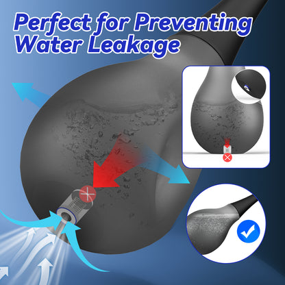 Enema Douche Anti Back-Flow,Silicone Enema Reusable Anal Douche Cleaner for Men Women Colon Cleansing,Shower douche with 5 Spouts connected to shower hole,Vaginal Cleaner 10oz (Semi-transparent, 10oz)