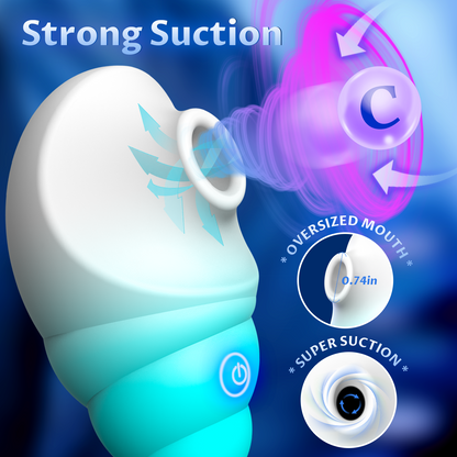 Sucking Vibrator Women Sex Toys - Bszone Conch Adult Sex Toys Clitoral Nipple Suction Vibrators with 10 Sucking Modes, Wide Opening Sucker Rose Mini Vibrater for Female Couples Adult Sex Games