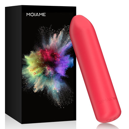 Small Bullet Vibrator for Women: Waterproof Mini Clit Vibrator with 10 Modes, Full Silicone Vibrating Finger Massager for G Spot Nipple, Female Rechargeable Lipstick Vibe Sex Toy, Purple