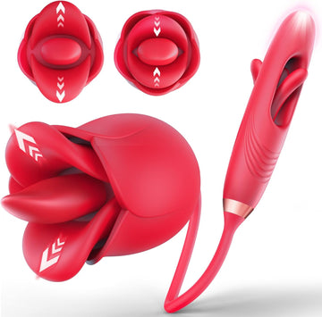 4 in 1 Mouth-Shaped Rose Clitoral Stimulator
