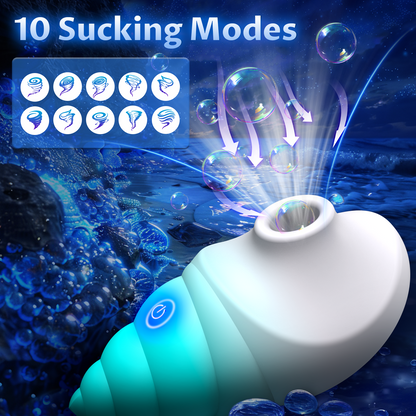 Sucking Vibrator Women Sex Toys - Bszone Conch Adult Sex Toys Clitoral Nipple Suction Vibrators with 10 Sucking Modes, Wide Opening Sucker Rose Mini Vibrater for Female Couples Adult Sex Games