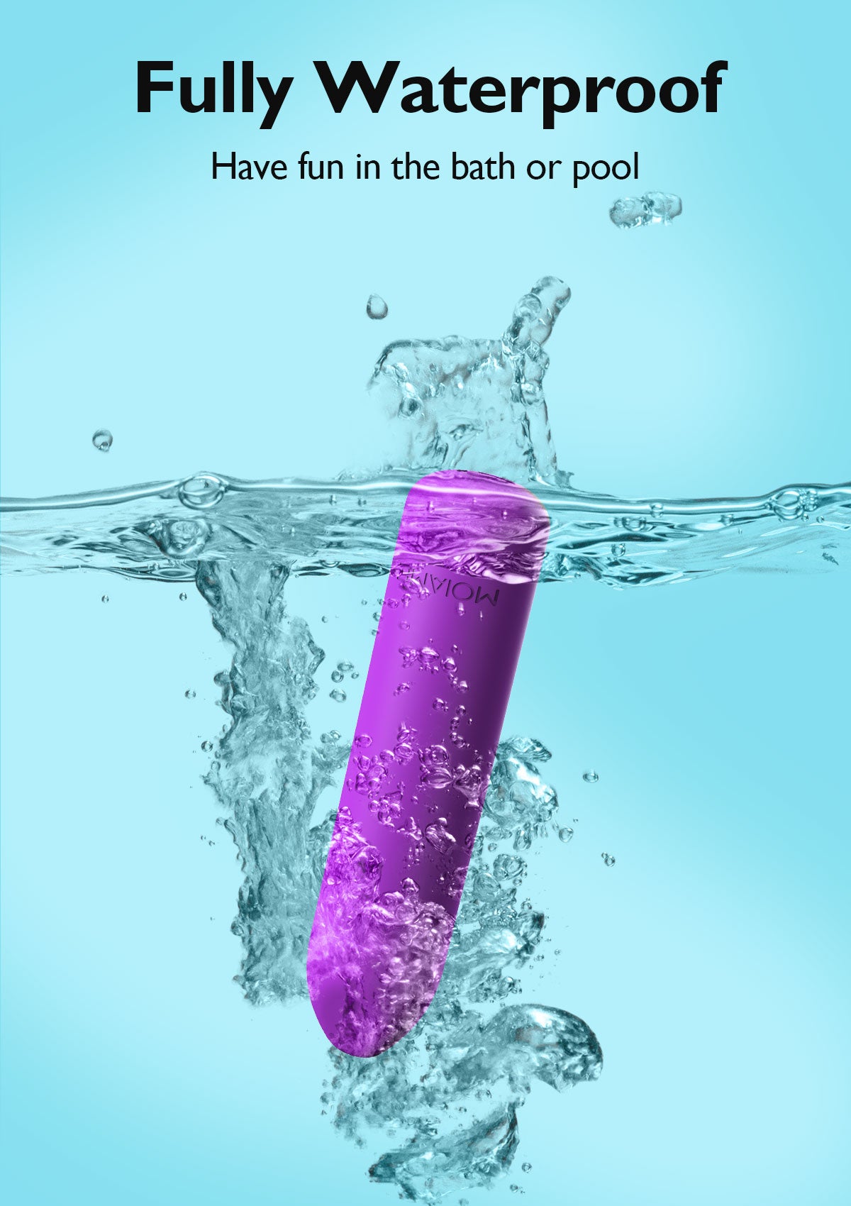 Small Bullet Vibrator for Women: Waterproof Mini Clit Vibrator with 10 Modes, Full Silicone Vibrating Finger Massager for G Spot Nipple, Female Rechargeable Lipstick Vibe Sex Toy, Purple