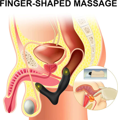 Vibrating Prostate Massager Anal Toy, Waterproof Personal P Spot Male Vibrator with Remote Control for Hands Free Play, Rechargeable Butt Plug with 10 Vibrations for Beginners