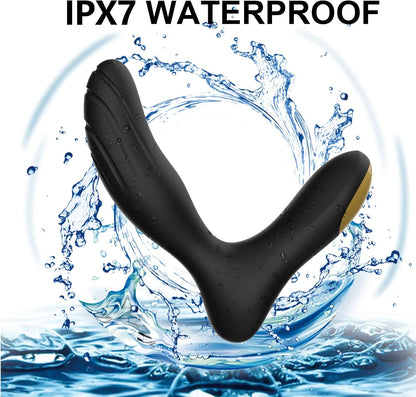 Vibrating Prostate Massager Anal Toy, Waterproof Personal P Spot Male Vibrator with Remote Control for Hands Free Play, Rechargeable Butt Plug with 10 Vibrations for Beginners