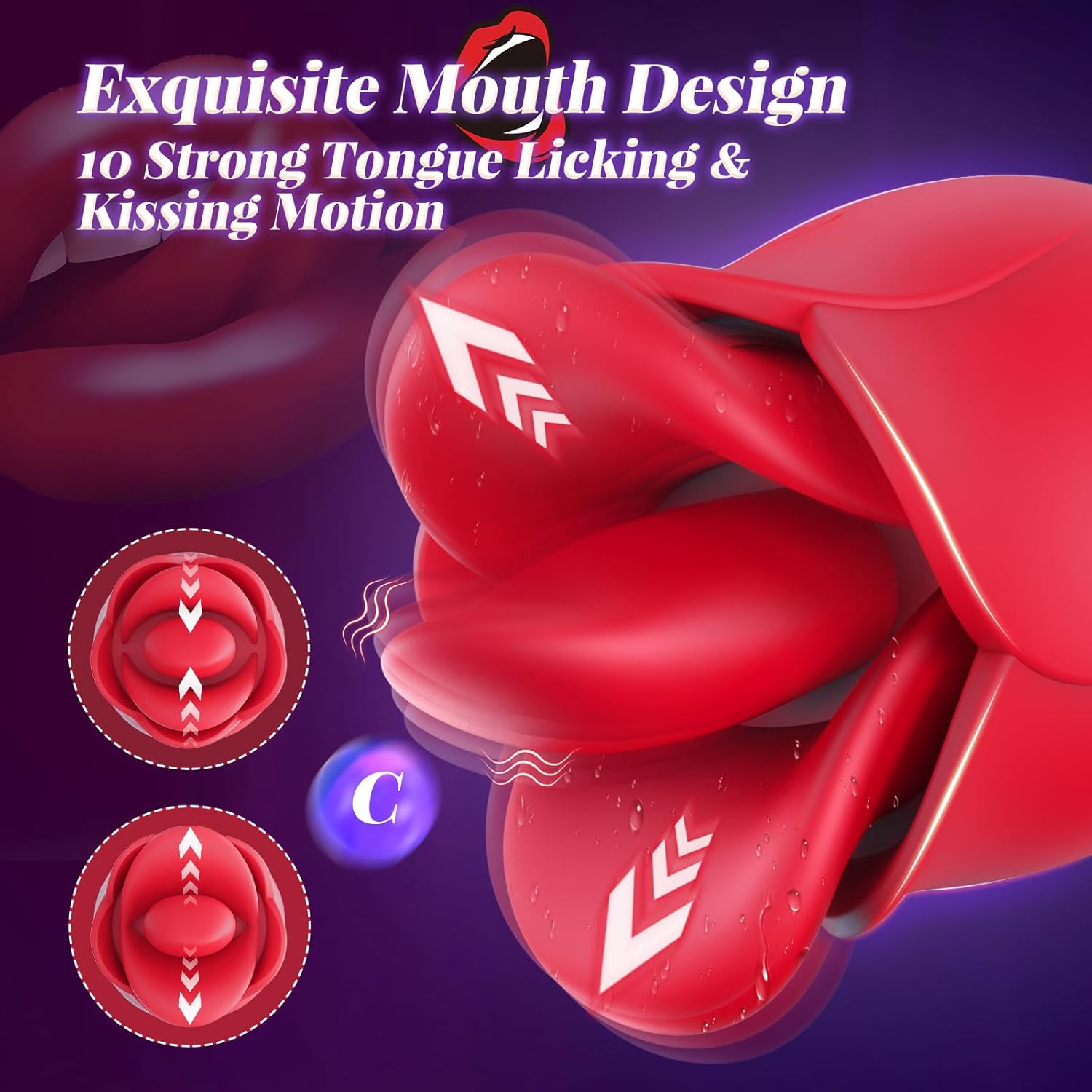 G Spot Vibrator Rose Sex Toys - Bszone 4IN1 Dildo Vibrators for Women with 10 Vibrating & Flapping Adult Sex Toy Clitoral Stimulator, Nipple Anal Vibrater Toys for Female Male Couple