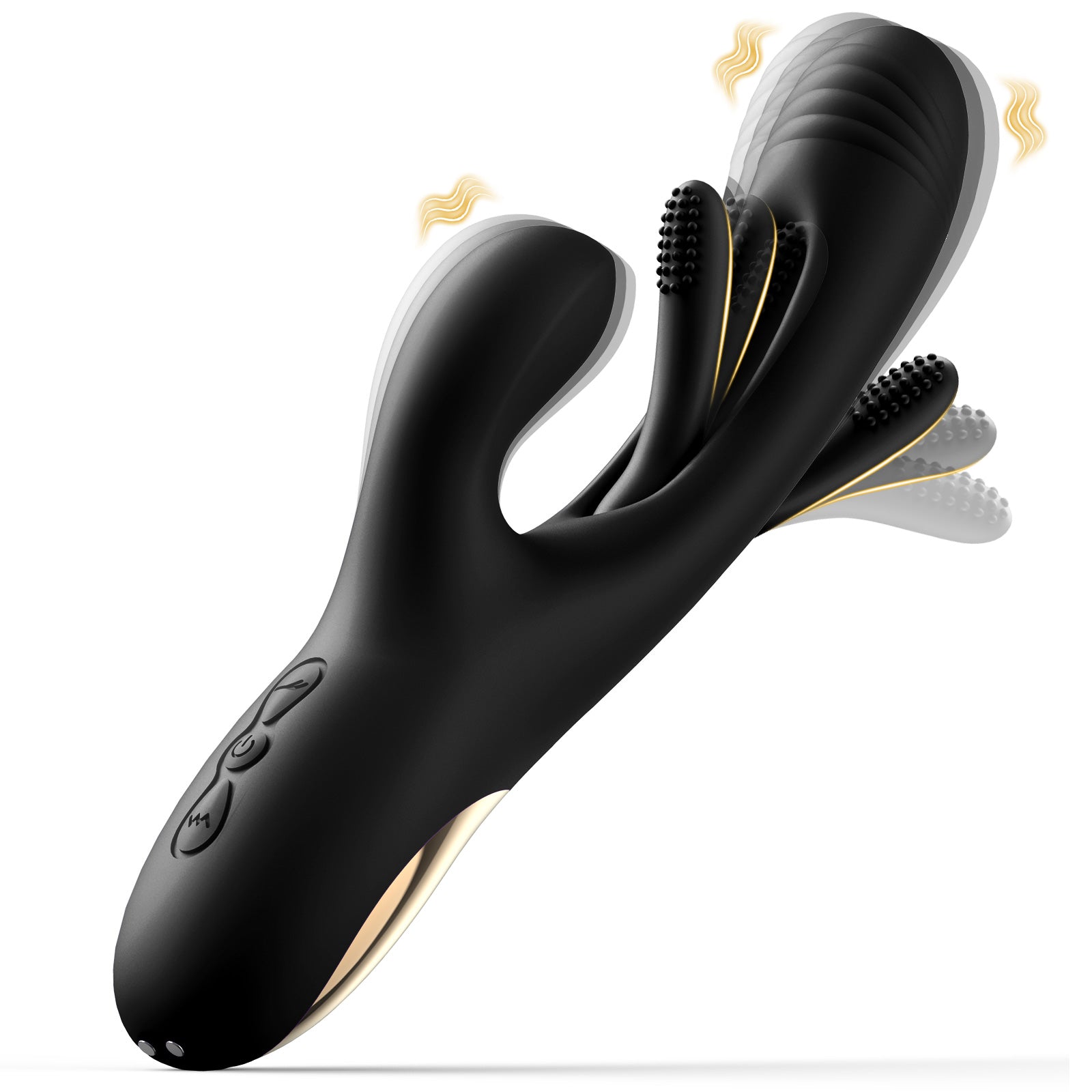 Vibrator Dildo Rabbit Sex Toys -LOVENOTE G Spot Vibrator Massager for Women Clitoral Nipple Stimulation, 3 in 1 Sex Toys with 14 Vibration & 7 Tongue Licking Flapping, Adult Product