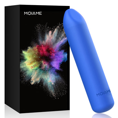 Small Bullet Vibrator for Women: Waterproof Mini Clit Vibrator with 10 Modes, Full Silicone Vibrating Finger Massager for G Spot Nipple, Female Rechargeable Lipstick Vibe Sex Toy, Purple