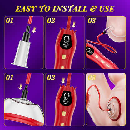Pussy Pump Electric Rose Clitoral Pump