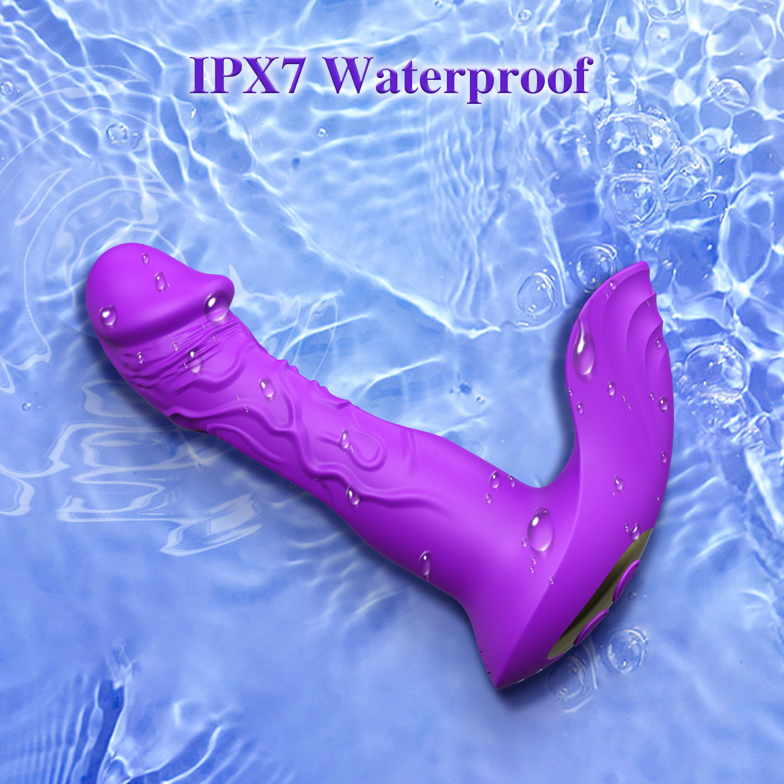 Wearable Butterfly Flapping Vibrator Dildo，Remote Control Adult Rose Sex Toys with 10 Vibrating & Flapping Clitoral Butterfly Panty Vibrators, Female G Spot Vibrater for Women & Couples