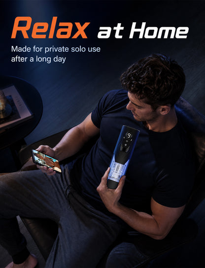 Mesterstar App-Controlled Automatic Male Masturbator with Thrusting & 360° Rotation