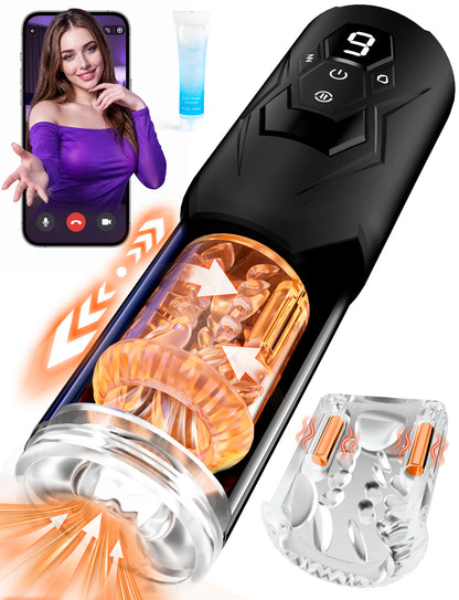 Mesterstar App-Controlled Automatic Male Masturbator with Thrusting & 360° Rotation